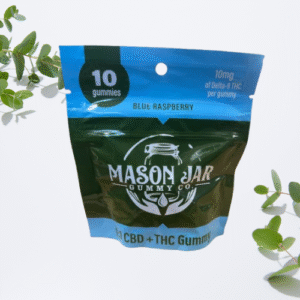 Mason Jar – Blue Raspberry (1:1 CBD + THC Gummy)